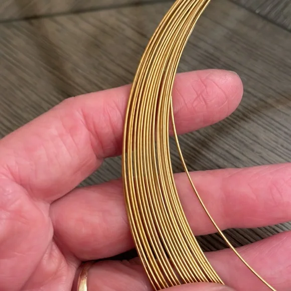 Vintage Multiple Gold-tone wire Collar Necklace - Picture 8 of 15